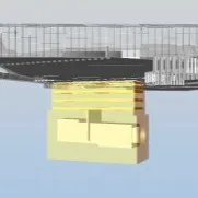 4D BIM model showing construction sequencing of a building's structure.